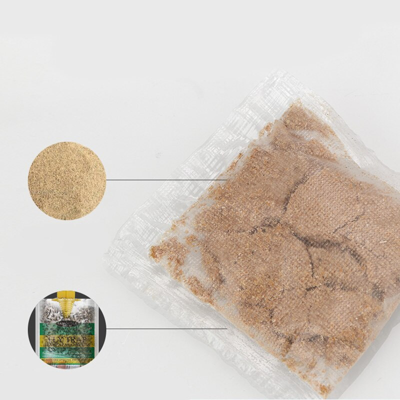 Capcană pentru muște de unică folosință, agățată în aer liber, cu pulbere solubilă în apă, sac pentru capcană pentru muște, potrivită pentru captură de insecte de grădină.