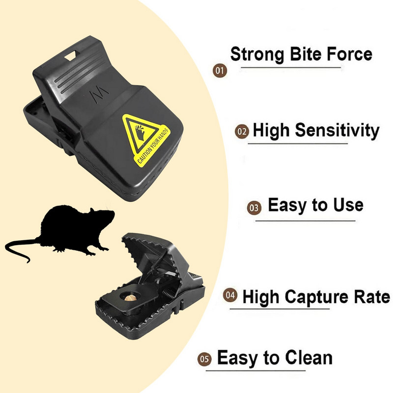 6 ks opakovane použiteľná citlivá domáca pasca na myši, lapač myší, malá pasca na myši, inteligentná samosvorná pasca na myši, bezpečné ovládanie lapania