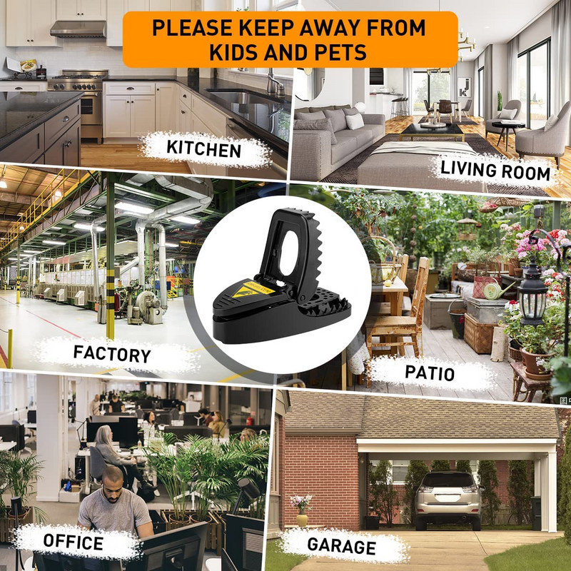 6db Újrafelhasználható műanyag egérfogó patkány egerek patkánycsapdák egérkártevőirtó Egércsapdák Rágcsálófogó otthoni használatra