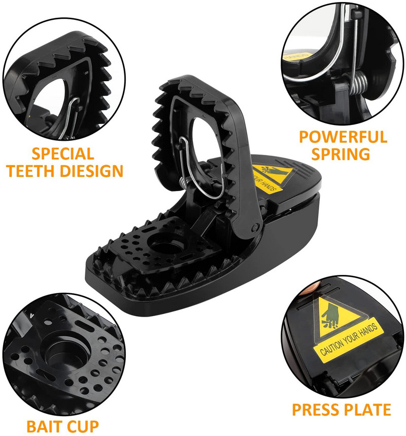 6db Újrafelhasználható műanyag egérfogó patkány egerek patkánycsapdák egérkártevőirtó Egércsapdák Rágcsálófogó otthoni használatra