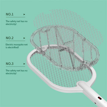 USB акумулаторна 3500V електрическа ракета за насекоми Swatter Zapper Summer Mosquito Swatter Kill Fly Household Bug Zapper Killer Trap