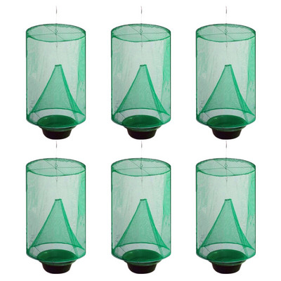 6/8 ks lapač much, letné závesné klietky, farmárske sieťované, opakovane použiteľné mucholapky, záhradné, prenosné, na ničenie škodcov, vonkajšie, ranč, skladacie