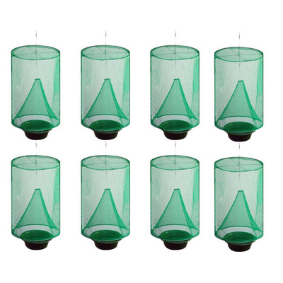 6/8 ks lapač much, letné závesné klietky, farmárske sieťované, opakovane použiteľné mucholapky, záhradné, prenosné, na ničenie škodcov, vonkajšie, ranč, skladacie