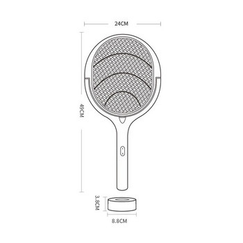 5 IN 1 Electric Mosquito Swatter Mosquito UV Killer Lamp Racket USB Charging Summer Mosquito Fly Swatter Fly Trap Bug Zapper