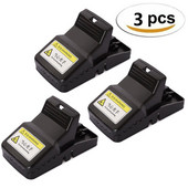 Plastová pasca na myši, tvrdená dvojitá pružinová pasca na myši, pouličná klietka na myši, kontrola škodcov, opakovane použiteľná pasca na myši a potkany