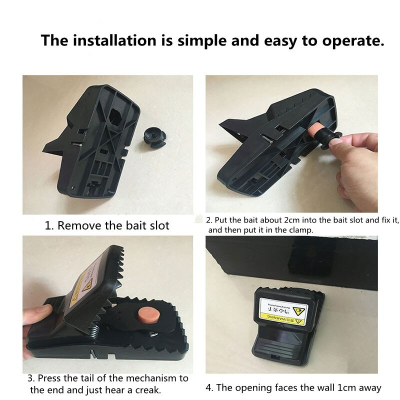 Plastová pasca na myši, tvrdená dvojitá pružinová pasca na myši, pouličná klietka na myši, kontrola škodcov, opakovane použiteľná pasca na myši a potkany