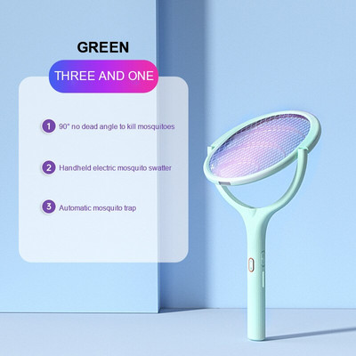 3500V Mosquito Zapper Mosquito Racket Акумулаторна електрическа буболечка Външен ъгъл Регулируем капан за буболечки Uv светлина Fly Killer