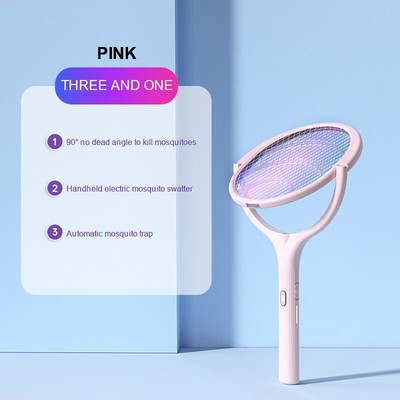 3500V Mosquito Zapper Mosquito Racket Акумулаторна електрическа буболечка Външен ъгъл Регулируем капан за буболечки Uv светлина Fly Killer