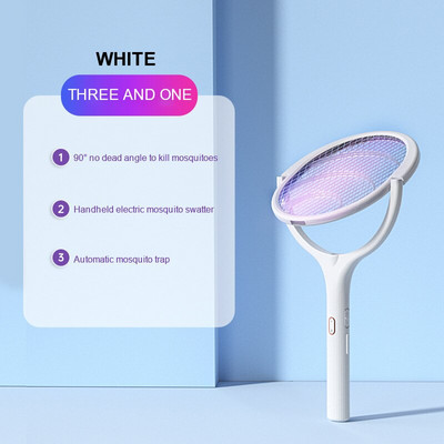 3500V Mosquito Zapper Mosquito Racket Акумулаторна електрическа буболечка Външен ъгъл Регулируем капан за буболечки Uv светлина Fly Killer