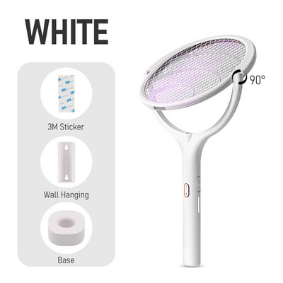 3500V Mosquito Zapper Mosquito Racket Акумулаторна електрическа буболечка Външен ъгъл Регулируем капан за буболечки Uv светлина Fly Killer