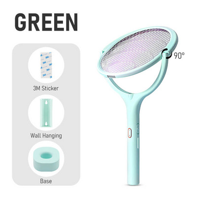 3500V Mosquito Zapper Mosquito Racket Акумулаторна електрическа буболечка Външен ъгъл Регулируем капан за буболечки Uv светлина Fly Killer