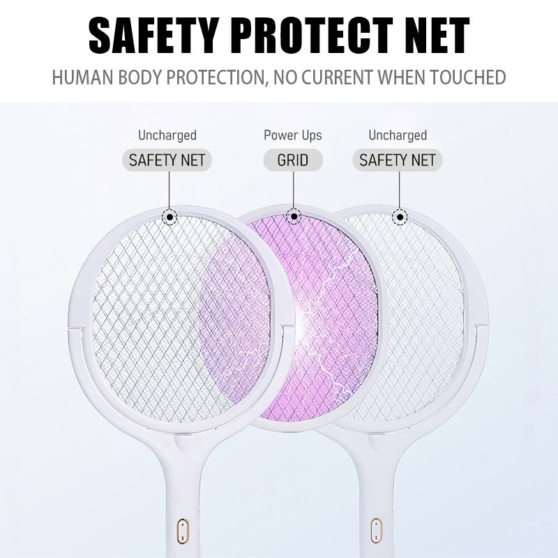3500V Mosquito Zapper Mosquito Racket Акумулаторна електрическа буболечка Външен ъгъл Регулируем капан за буболечки Uv светлина Fly Killer