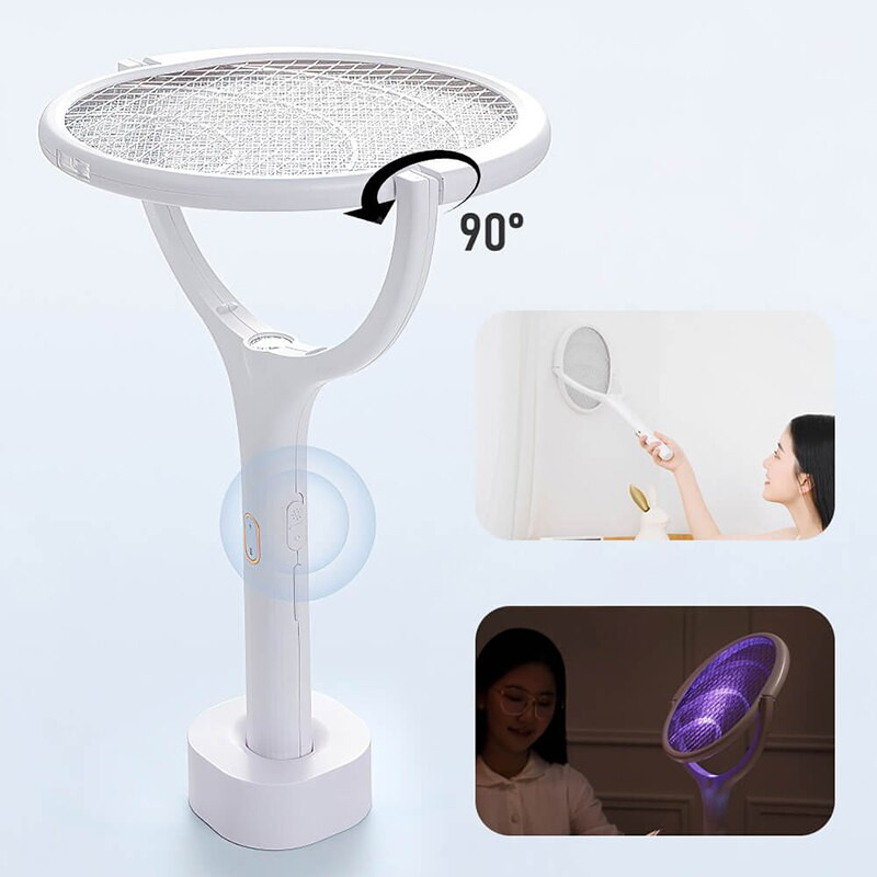 3500V Mosquito Zapper Mosquito Racket Акумулаторна електрическа буболечка Външен ъгъл Регулируем капан за буболечки Uv светлина Fly Killer