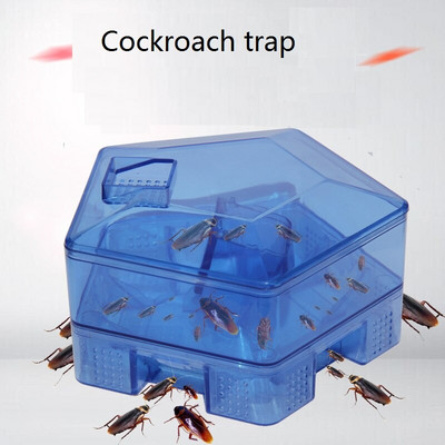 1db Cockroach Trap Biztonságos Hatékony Anti Cockroaches csapda csótányház doboz csali rovar Pest Csótány kék fogó Nem mérgező