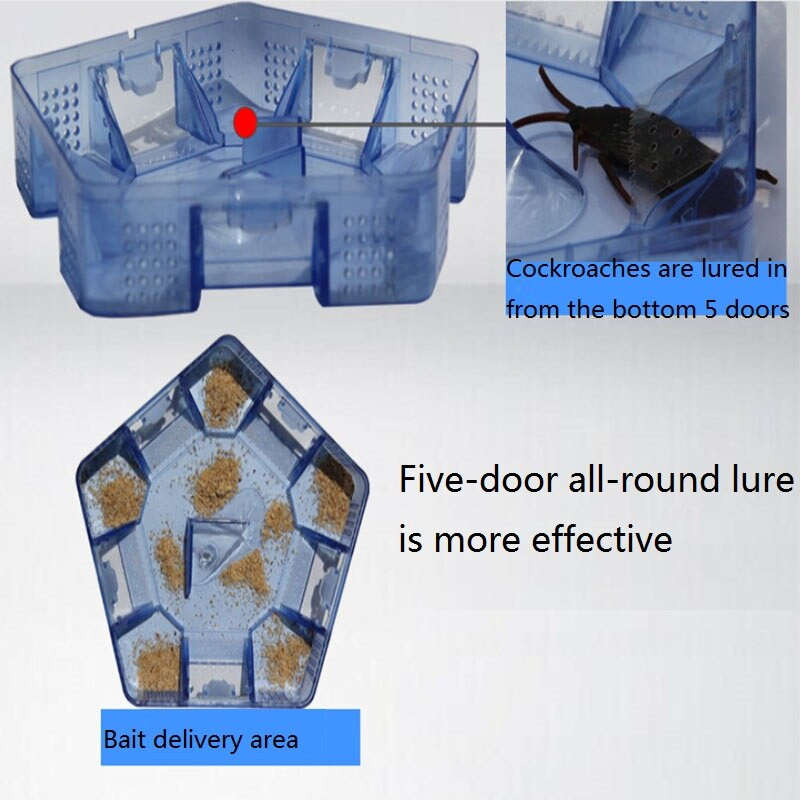 1vnt Tarakonų gaudyklė, saugus, efektyvus, veiksmingas prieš tarakonus gaudantis tarakonų namelio dėžutės masalas vabzdys Kenkėjas Tarakonų gaudyklė Netoksiškas