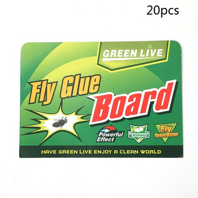 20 vnt. Stiprių musių gaudyklės lipnios lentos klijai saugūs netoksiški uodų vabzdžių lipdukai vabzdžių gaudyklės klijai lipni muselių lenta