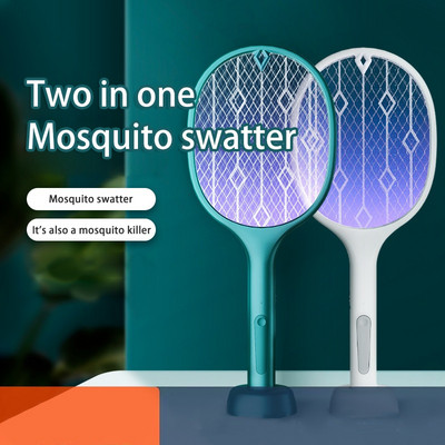 3000V електрически мухи Mosquito Swatter Killer USB акумулаторна LED лампа Summer Mosquito Trap Racket Anti Insect Bug Zapper