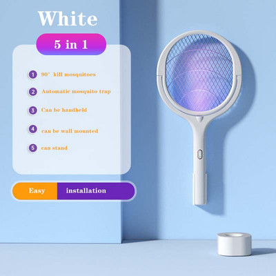 Elektrická pálka na hmyz 3000V, nabíjateľná s USB, letná pálka na komáre, muchy a hmyz, 2 v 1, pálka na hmyz