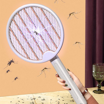 Нова сгъваема електрическа ловка за комари с UV лампа Сменяем капан за насекоми, мухобойка, летен капан за насекоми, убиец на насекоми, багажник