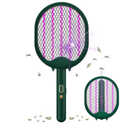 Elektrinė musių svaidyklė 3000 V elektrinė vabzdžių raketė, USB įkraunamas vabzdžių gaudyklė Vasarinis uodų naikintuvas kenkėjų vabzdžių kontrolės gaudyklė