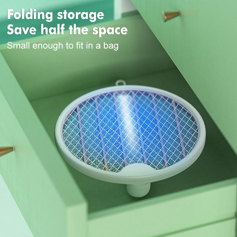 Sulankstomas elektrinis vabzdžių naikintuvas su UV lempa Įkraunamas vabzdžių musių gaudyklė Vasarinė musių vabzdžių naikintuvo raketė