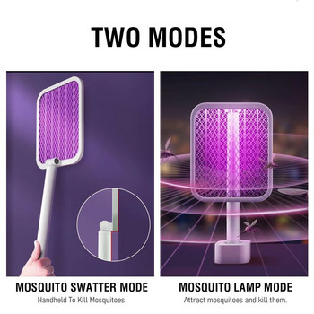 Въртяща се на 180 градуса електрическа бъркалка за комари 3500V LED лампа за унищожаване на комари Външна бухалка за насекоми