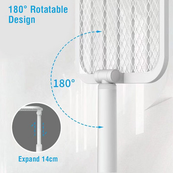 Въртяща се на 180 градуса електрическа бъркалка за комари 3500V LED лампа за унищожаване на комари Външна бухалка за насекоми