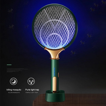 Κουνουπιέρα 2 σε 1 Ηλεκτρικές μύγες Swatter Κουνουπιέρα με λάμπα UV UV LED Επαναφορτιζόμενη ρακέτα εντόμων Έλεγχος παρασίτων