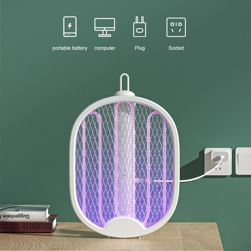 Sulankstomas elektrinis uodų naikintuvas vabzdžių raketė USB įkraunama uodų svaidyklė Kill Fly Bug Zapper Flies Killer Trap