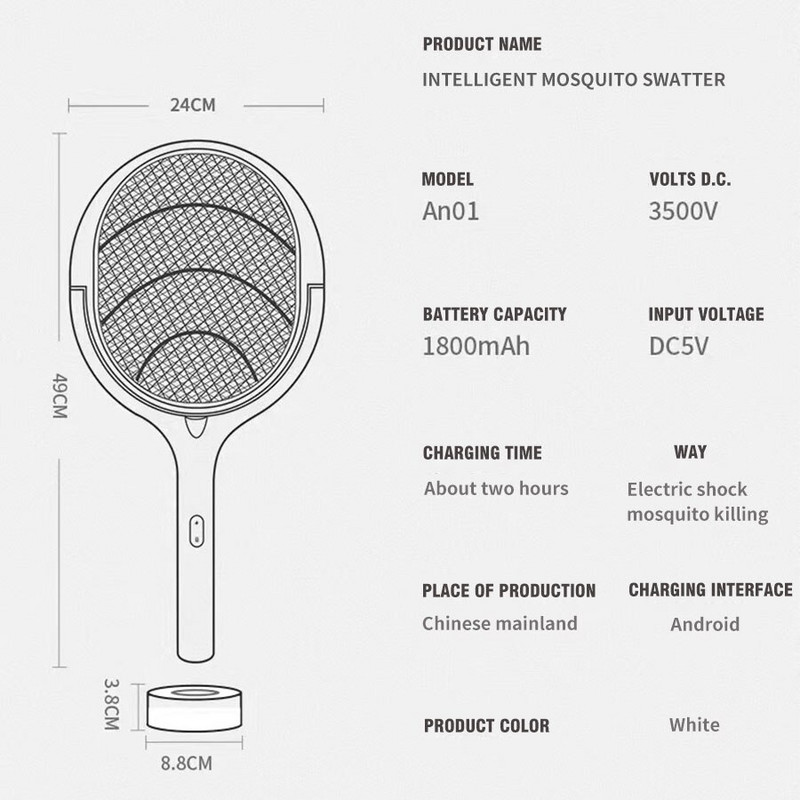 5 u 1 svjetiljka za ubijanje komaraca, multifunkcijski, podesivi kutni uređaj za uništavanje insekata 3500 V, električni USB punjivi razbijač komaraca