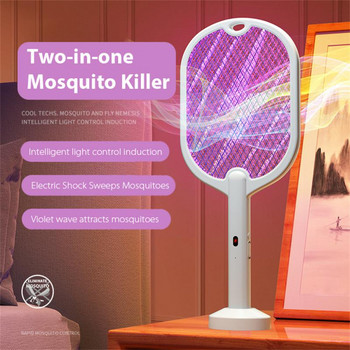 1 бр. 3500V Mosquito Swatter Killer USB акумулаторна лятна електрическа ракета за насекоми Swatter Zapper Fly Trap Bug Zapper Killer Инструменти