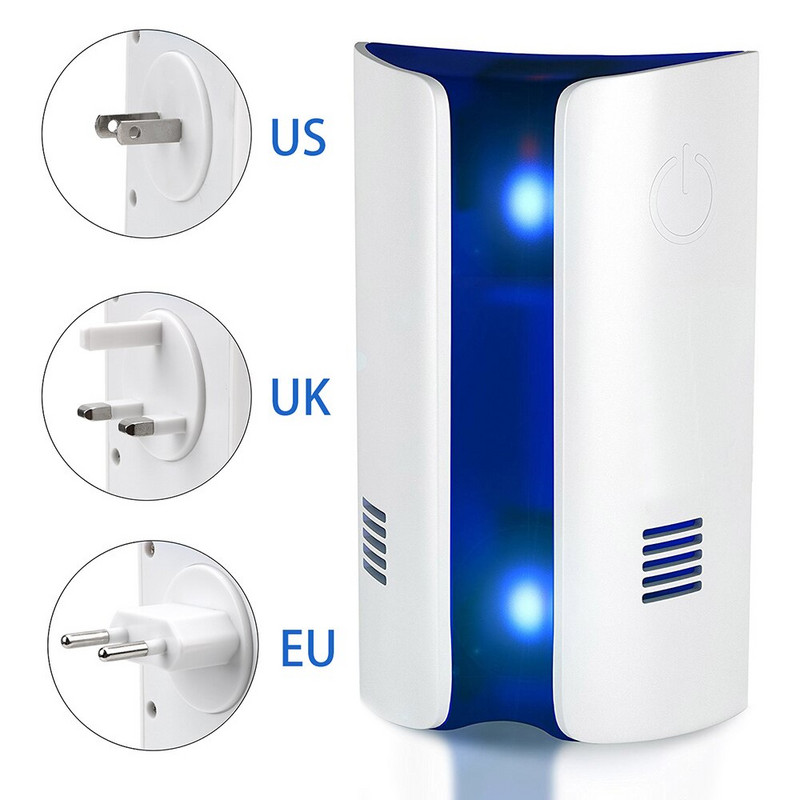 Ultrazvukový odpudzovač hlodavcov, zástrčka EU/US/UK, repelent proti myšiam a komárom, elektronický odpudzovač škodcov