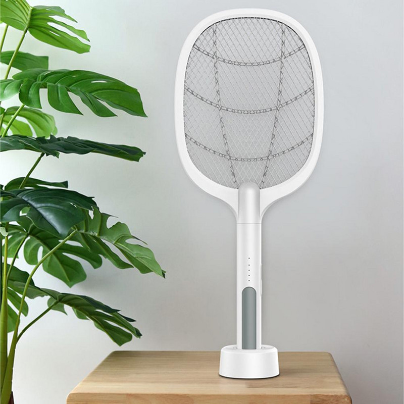 Namų elektrinis musių naikintuvas USB įkraunamas musių svaidiklis, didelis uodų naikintuvas, skirtas lauke