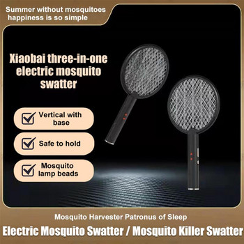 3500V Παγίδα κουνουπιοκτόνο Λάμπα Electric Bug Zapper USB Επαναφορτιζόμενη θερινή μύγα Αντικουνουπική ρακέτα Swatter Flies Insect Killer