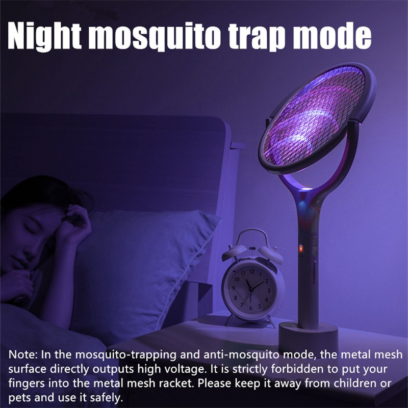 5 viename elektrinė uodų mušimo lempa Daugiafunkcinis reguliuojamas vabzdžių užtrauktukas Elektrinis USB įkraunamas uodų mušimo batas