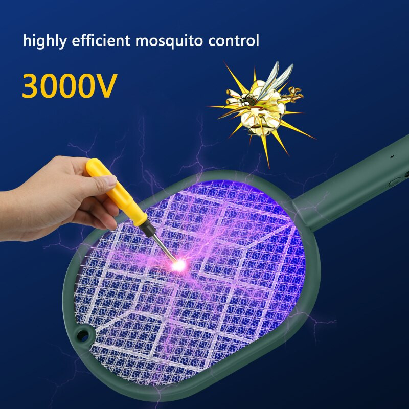 Lampă ucigaș țânțari 2 ÎN 1 3000V Stropitor de țânțari Dispozitiv electric de eliminare a țânțarilor Reîncărcabil prin USB Capcană pentru ucigarea insectelor de muște de vară de uz casnic