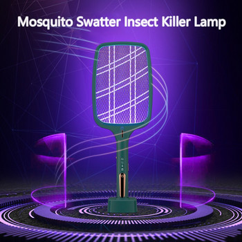 3000V Mosquito Swatter Акумулаторна 6 LED UV светлина Mosquito Killer Lamp Home Electric Bug Zapper Summer Fly Insect Killer Trap