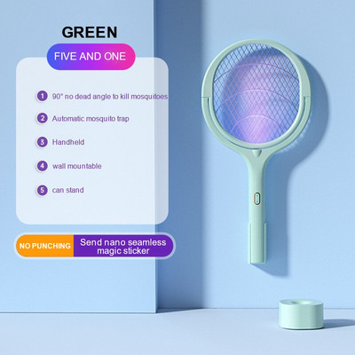 Vasarinė 5 viename uodų naikintuvo lemputė daugiafunkcinis reguliuojamo kampo elektrinis vabzdžių užtrauktukas Įkraunamas išmanus uodų svaidiklis