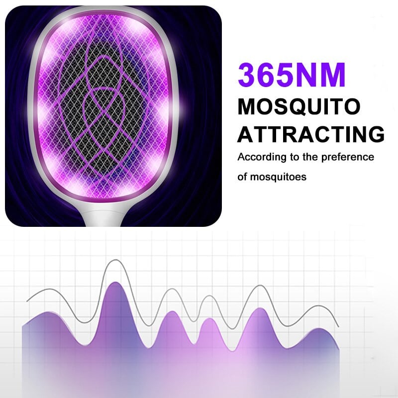3 v 1 10/6 LED lampa na komáre, pasca, zabíjačka komárov, 3000V elektrická lampa na hmyz, nabíjateľná USB, letná plácačka na muchy, proti komárom