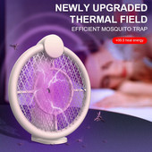 Karšta 3 viename uodus naikinanti raketė, įkraunama sulankstoma elektros smūgio užtrauktukas nuo uodų LED ultravioletinė šviesa miegamojo namams