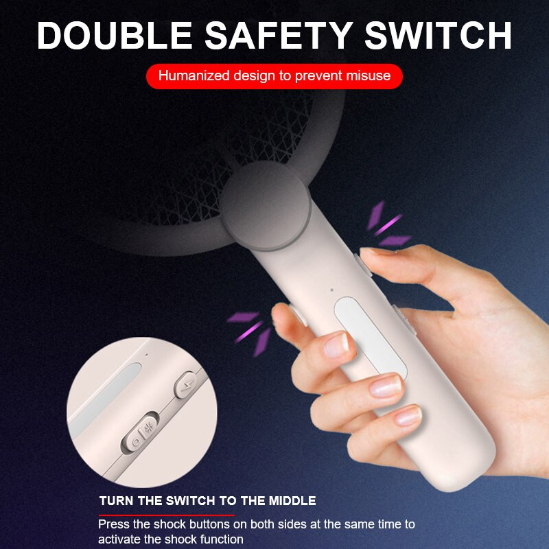 Karšta 3 viename uodus naikinanti raketė, įkraunama sulankstoma elektros smūgio užtrauktukas nuo uodų LED ultravioletinė šviesa miegamojo namams