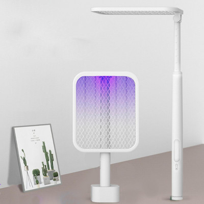 Skladacia elektrická plácačka na komáre s teleskopickou tyčou, lampa na zabíjanie komárov, elektrický USB lapač komárov, zabíjač much A8l5
