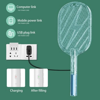 3500V 2 в 1 електрическа ракета за насекоми Swatter Zapper USB акумулаторна лятна mosquito Swatter Kill Fly Bug Zapper Killer Trap