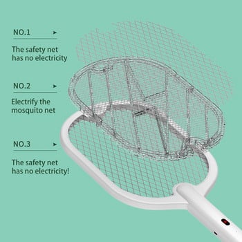 3500V 2 в 1 електрическа ракета за насекоми Swatter Zapper USB акумулаторна лятна mosquito Swatter Kill Fly Bug Zapper Killer Trap