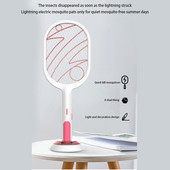 Karštas išpardavimas 3000 V elektrinė vabzdžių raketė, naikintuvas USB 1200 mAh įkraunamas uodų naikintuvas, žudantis musių vabzdžių gaudyklė