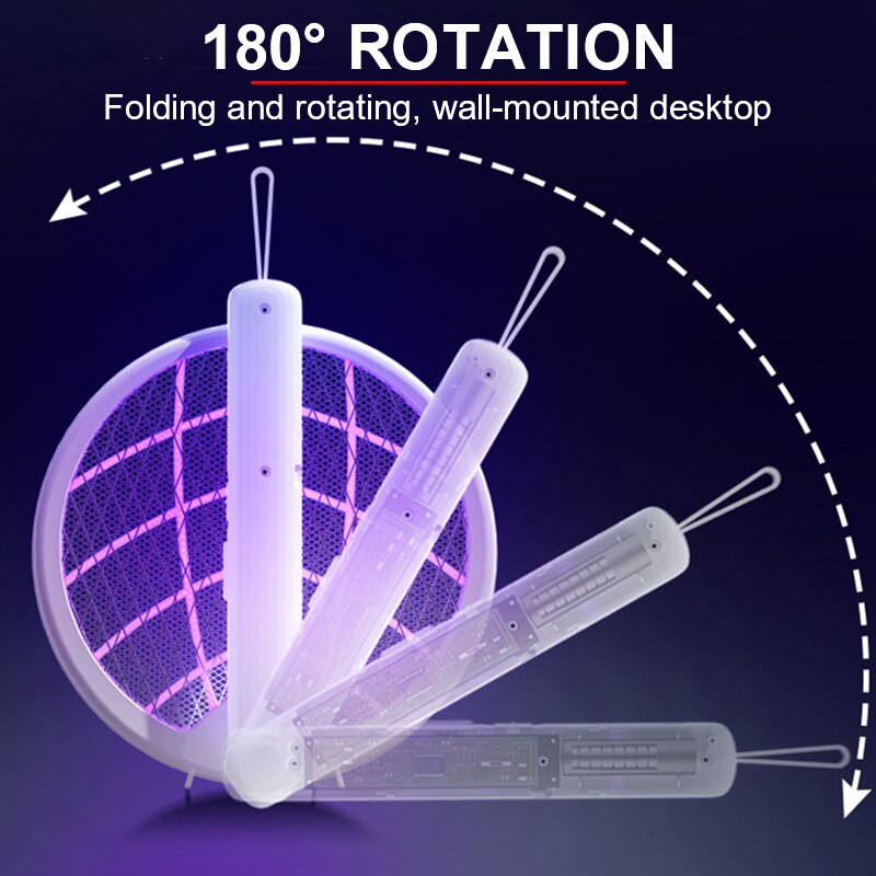 3 in 1 Sulankstomas elektrinis uodų naikintuvas Įkraunamas uodų žudikas Bioninis gaudyklė nuo vabzdžių naikina musių vabzdžių naikintuvas