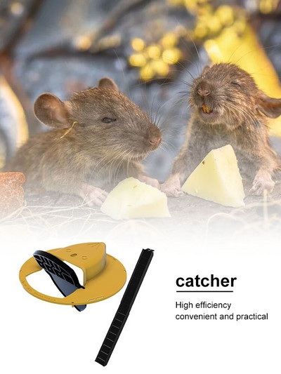Пластмасов интелигентен капан за мишка за многократна употреба Flip N Slide Bucket Lid Mouse Rat Mouse Trap Humane or Lethal Trap Door Style Multi Catch