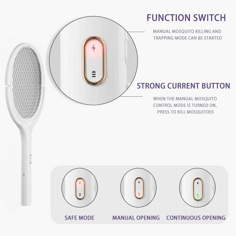 5In1 3500V uodų žudymo lempa daugiafunkcinis reguliuojamo kampo elektrinis vabzdžių užtrauktukas USB įkraunamas išmanusis uodų naikintuvas