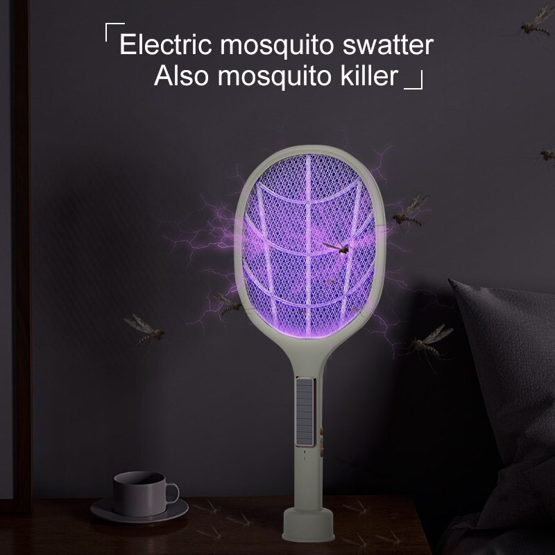 3000 V elektrinis musių naikintuvas su UV šviesa USB įkraunama LED lempa vasaros uodų gaudyklės raketė nuo vabzdžių vabzdžių