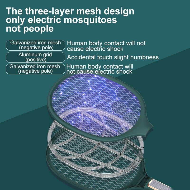 3000 V elektrinis musių naikintuvas su UV šviesa USB įkraunama LED lempa vasaros uodų gaudyklės raketė nuo vabzdžių vabzdžių